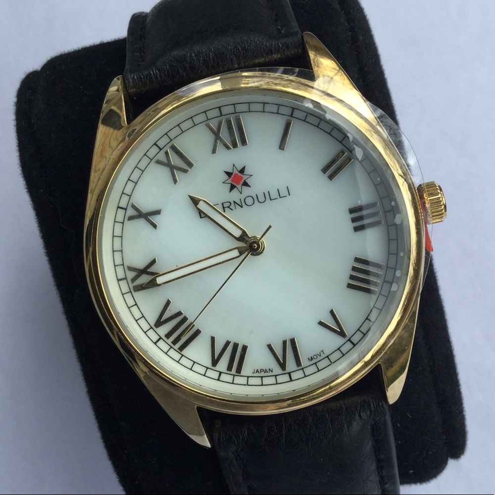 Bernoulli Lynx MOP Dial Gold Case Watch